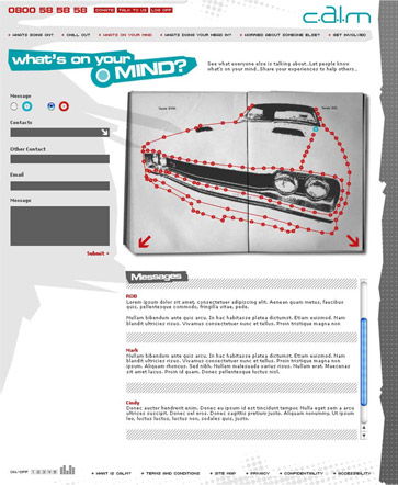 What's on your mind? A message board for people to jot downtheir feelings. A dot-to-dot ideawould make the messages reveal an image!