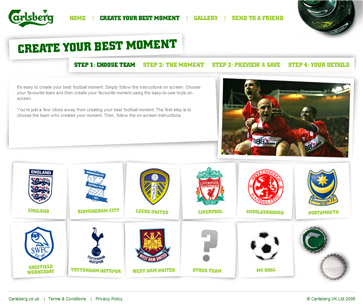 Create your Best Moment - Choose a team