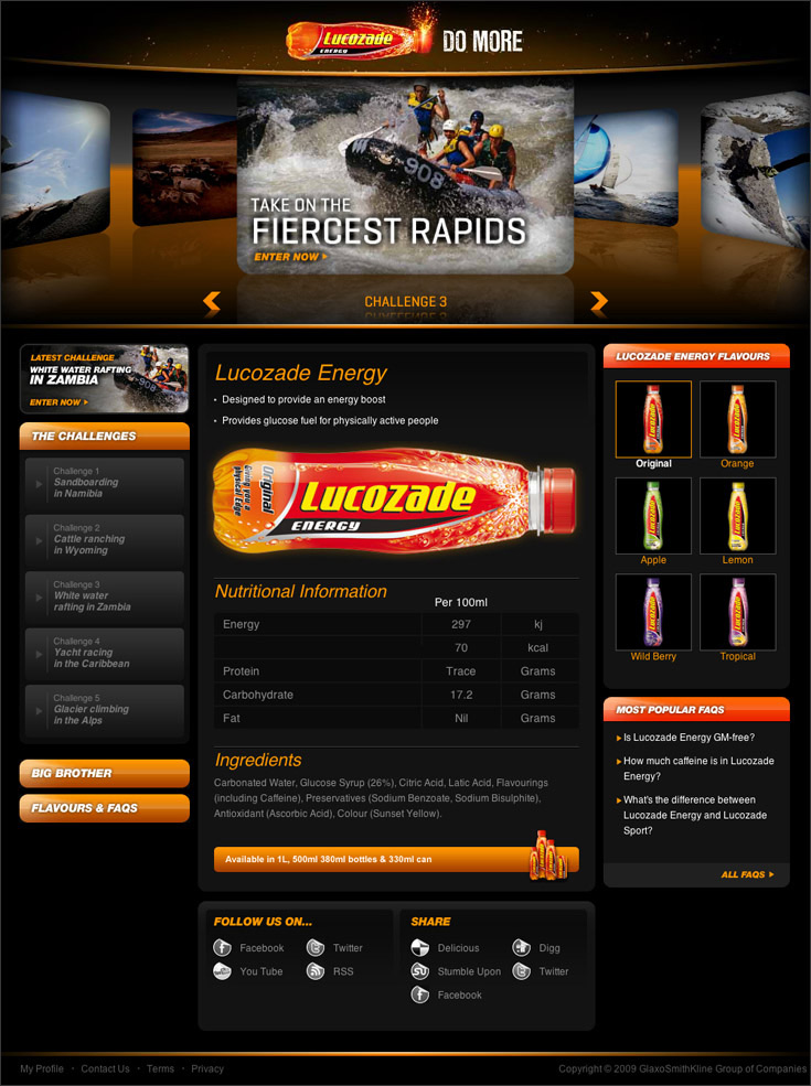 Lucozade Energy Facts...