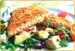 Quorn Lemon & Black Pepper Escalope with Avocado, Tomato & Feta Salad
