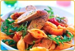Quorn Sausage, Rocket & Roasted Pepper Salad